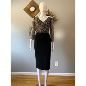 Bebe - Black Floral Mesh Bodysuit